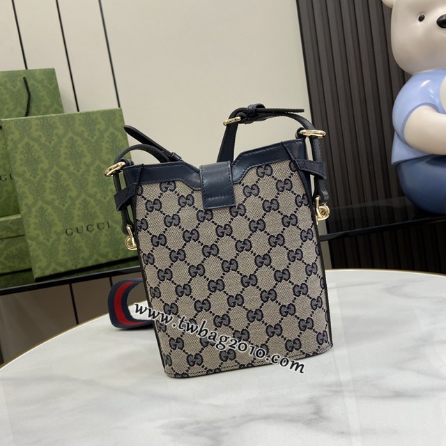 gucci專櫃新款女士手袋 古馳Original GG帆布經典GG小號水桶包 jcp1514